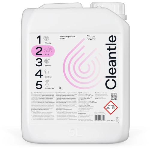 CLEANTLE CITRUS FOAM 5L zasadowa piana aktywna